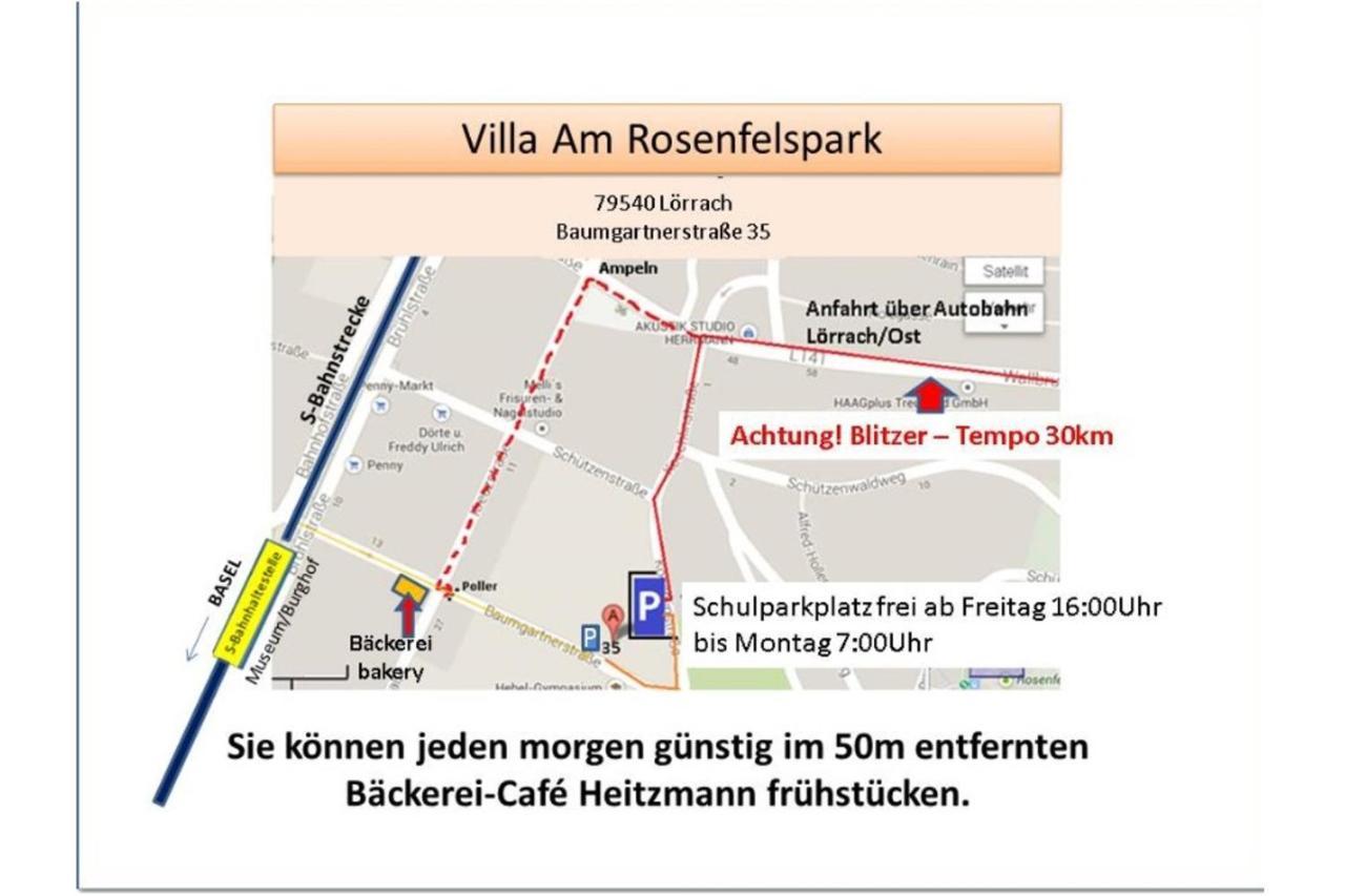 Villa Am Rosenfelspark Леррах Екстер'єр фото